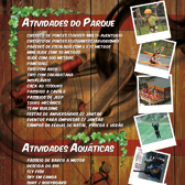 Flyer de apresentaÃ§Ã£o das atividades do parque.